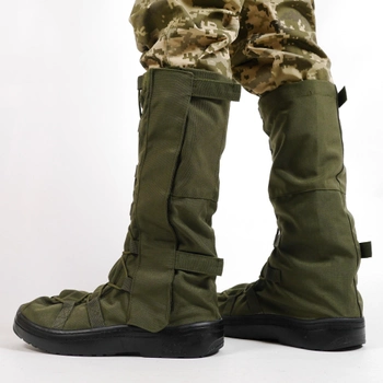 Тактичні Гамаші, Розмір XL(46-48) Бахіли Утеплені Військові для Взуття Дощові для Захисту Хакі