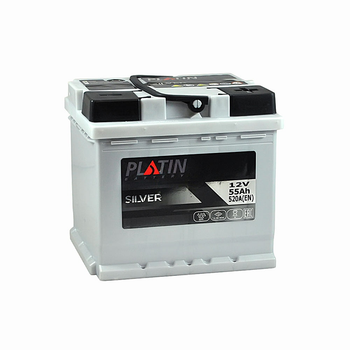 Автомобільний акумулято PLATIN Silver 55Ah 520A R+