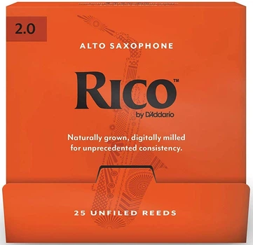 Тростини для альт саксофону D'Addario Rico - Alto Sax #2.0 - 25 Pack