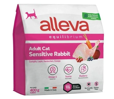 Сухой корм для котов Alleva Equilibrium Sensitive Rabbit Adult Cat 400 г (8002754101066)