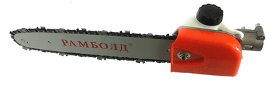 Насадка-пила висоторіз ланцюгова "Рамболд" 11.5 c масляним бачком на мотокосу - триммер, штанга D=28 мм, 7 шліців
