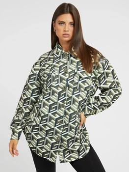 Рубашка с карманами Guess S зеленый V3RH01JR06W 30106