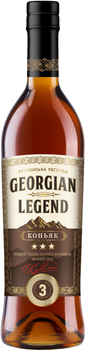 Коньяк Georgian Legend Ординарный Грузинская Легенда 3 года выдержки 0.5 л 40% (4820254571615)