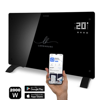 Конвектор Без Бренду LordhouseGCH20 Black 1000W/2000W обігрівач з Wi-Fi Чорний