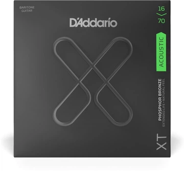 Струны для акустических гитар D'Addario XTAPB1670 XT Phosphor Bronze Baritone (16-70)