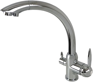 Смеситель-кран кухонный с подключением к фильтру Globus Lux GLLR-0777 Chrom