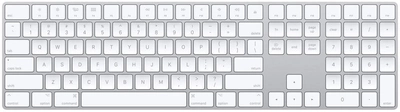 Bezprzewodowa klawiatura Apple Magic z klawiaturą numeryczną Bluetooth (US English) srebrna (MQ052LB/A)