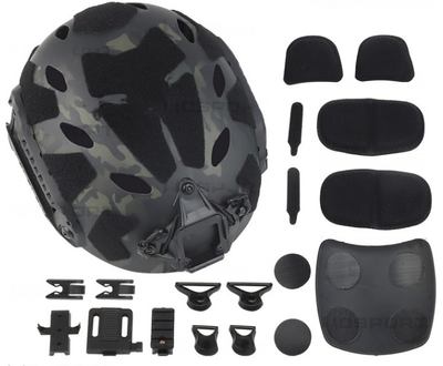 Страйкбольный шлем FAST SF SUPER HIGH CUT облегченная версия Black (Airsoft / Страйкбол)
