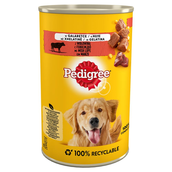 Вологий корм Pedigree для дорослих собак Яловичина в желе 400 г (5900951015830)