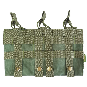 Підсумок під 3 магазини АК/М16 CORDURA OLIVE MOLLE відкритий олива Win War 00097