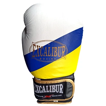 Боксерські рукавички Excalibur Ukraine Flag 8070-03 (Боксерські рукавички Excalibur Ukraine Flag 8070-03 12 унцій чорний/жовтий/синій)
