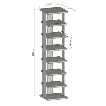 Этажерка для обуви ширина 40 см
