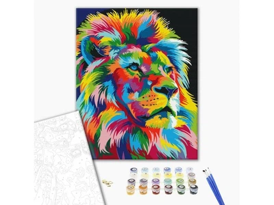 Картина за номерами Райдужний цар звірів, Brushme (40х50 см), BS9053