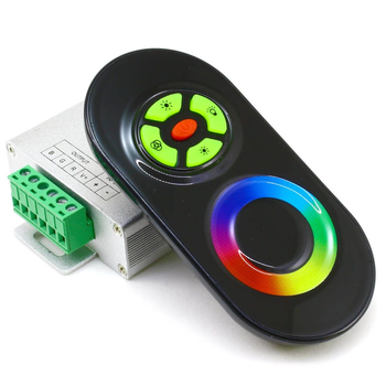 Контролер RGB PROLUM (RF; 5K; сенсорний; 18A; ЧИП; Чорний) 402003
