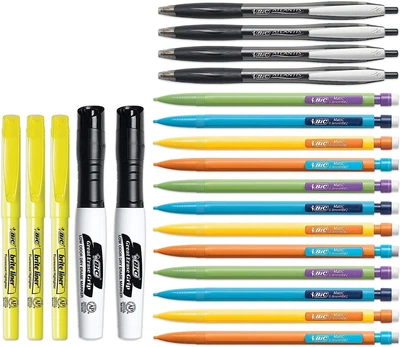 Набор BIC Xtra-Strong (0,9 мм), BIC Brite, BIC Atlantis, BIC Dry Erase Markers механические карандаши ручки маркер (‎‎KSH21EC-AST)