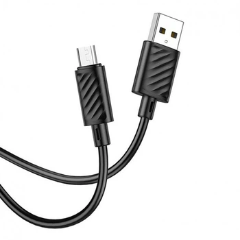 Кабель Hoco X88 Gratified charging data cable for Micro Black
