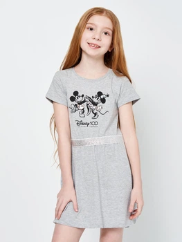 Детское летнее платье для девочки Disney Minnie WE1233 122-128 см Светло-Серое (3609086535689)