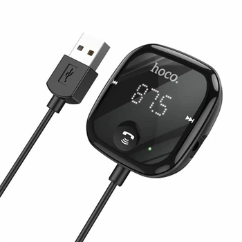 Bluetooth ресивер (FM-модулятор) Hoco E65 Unity car BT FM transmitter Black