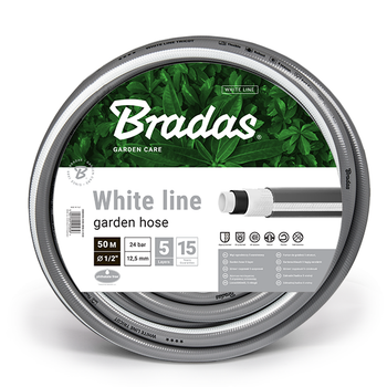 Шланг для полива 5-ти слойный WHITE LINE 1/2" 50м Bradas