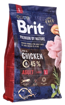 Sucha karma dla dorosłych psów dużych ras Brit Premium Adult L o smaku kurczaka 3 kg (8595602526444)