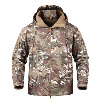 Тактична куртка Pave Hawk PLY-6 Camouflage CP S чоловіча утеплена з капюшоном та кишенями ззаду taktical TR_9864-42490