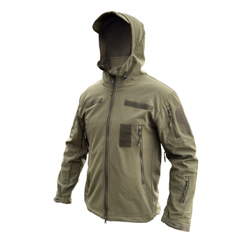 Куртка софтшелл олива тактична куртка Soft Shell непромокаюча армійська куртка для військових розмір 2XL