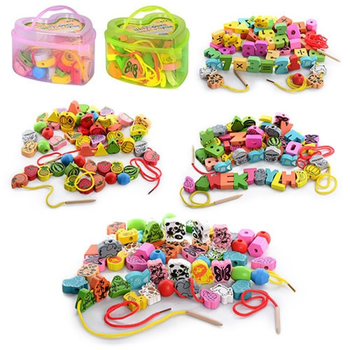 Развивающая игрушка Шнуровка бусы в банке Limo Toy (MD 034400001111)