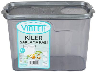 Контейнер пластиковый для сыпучих продуктов Violet House 0552 Transparent Black 2 л (0552 Transparent Black)