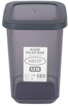 Контейнер пластиковый для сыпучих продуктов Violet House 0310 Transparent Black 1.1 л (0310 Transparent Black)