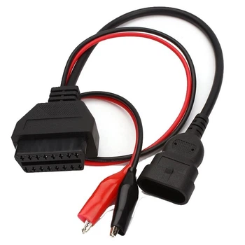 Переходник OBD2 FIAT, Alfa Romeo, LANCIA, Chery 3 pin на 16 pin OBD2 для подключения диагностики к авто (3pin - 16pin)