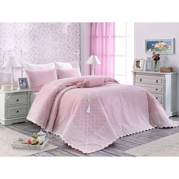 Покрывало c кружевом 270х265 см розовое Yagmur Evelina Arya AR-TR1006886-pink 3750787