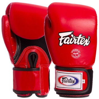 Перчатки боксерские кожаные FAIRTEX (размер 18oz, красный) (BGV1_Красный_18_унции)