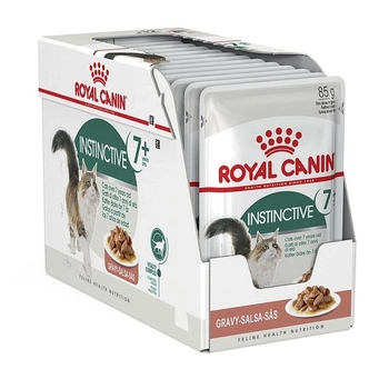 Вологий корм для літніх кішок ROYAL CANIN Instinctive 7+ шматочки в соусі 12х85г (9003579310182) (92695)