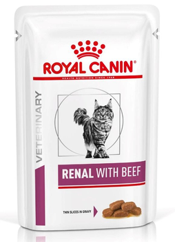 Вологий корм ROYAL CANIN Vet Renal для кішок з проблемами нирок з яловичиною 12x85 г (9003579000489)