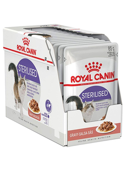 Mokra karma dla kotów sterylizowanych ROYAL CANIN Sterilized kawałki w sosie - saszetki 12x85g (9003579311295)