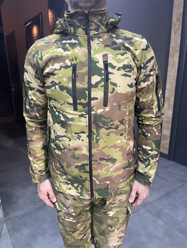 Куртка флисовая тактическая Squad Softshell Мультикам 2XL