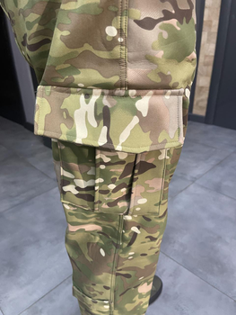Штани зимові тактичні софтшелл флісові Accord, розмір XXL, Мультикам, утеплені штани для військових