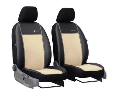 Чехлы на передние сиденья для GEELY FC 2006-2011 (2002-2011) Pok-ter эко кожа с алькантарой Exclusive бежевый