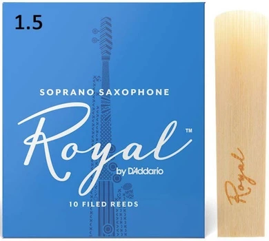 Трость для сопрано саксофона D'Addario Royal - Soprano Sax #1.5 (1шт)