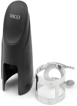 Лигатура + колпачок для тенор саксофона D'Addario RICO LIGATURE & CAP FOR TENOR SAX, HARD RUBBER-STYLE Nickel-Plated