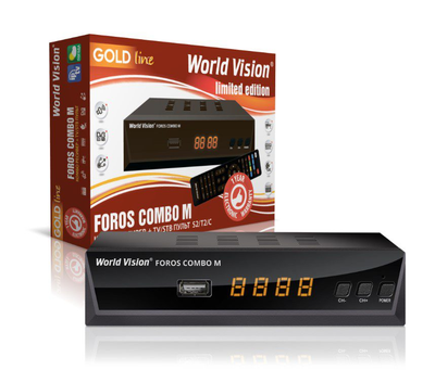 Комбинированный ресивер, спутниковый и цифровой тюнер World Vision Foros ComboM