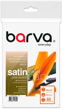 Фотопапір Barva Everyday Сатинова 10x15 см 260 г/м2 60 л (IP-VE260-304)
