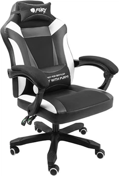 Крісло ігрове Fury Gaming Chair Avenger M+ Black-White (NFF-1710)