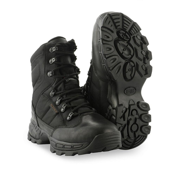 Мужские ботинки тактические военные M-Tac Thinsulate Black зимние противоскользящие, берцы черные армейские 46