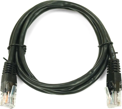 Патч-корд Kingda UTP CAT 5e 2 м Чорний (PAUT3200-BK)