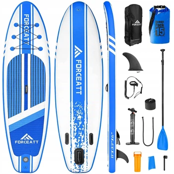 Надувна SUP дошка Forceatt Blue Ocean 310 x 76 x 15, Pabble Board, САП борд, дошка для греблі стоячи (повний комплект)