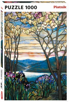 Puzzle Piatnik Magnolie i irysy Tiffany 1000 elementów (9001890552045)