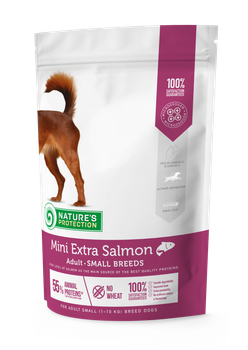 Сухой корм Nature's Protection Mini Extra Adult Small Breeds With Salmon для взрослых собак маленьких пород с лососем 500 г (арт NPS45736)