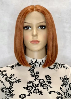 Парик на сетке PoliLy Lace Wig Momo № 130T рыжий термостойкое волокно