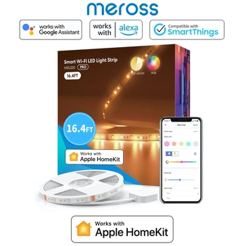 Розумна світлодіодна стрічка Meross&nbsp;Smart Wi-Fi Light Strip 5метрів Apple HomeKit (MSL320 PRO)